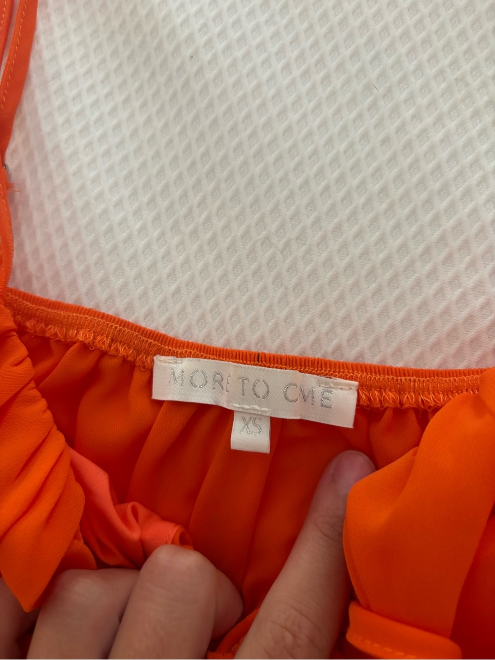 Orange Smocked Ruffle Cami Top - Picture 2 of 2